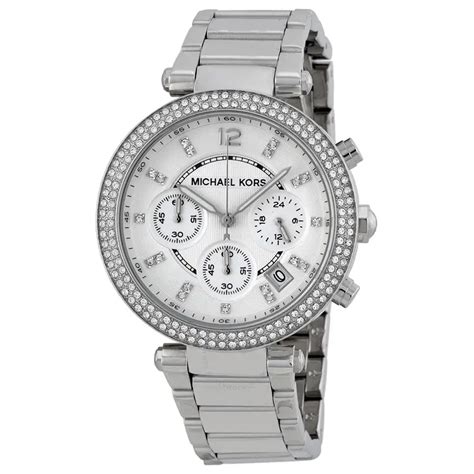 michael kors chronograph parker in schwarz|Michael Kors mk5353 ladies watch.